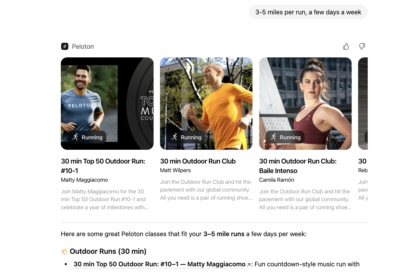 ChatGPT App Walkthrough: Peloton